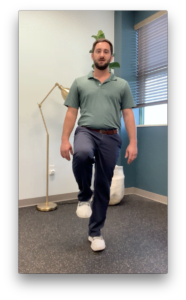 Balance on one leg for at least a minute