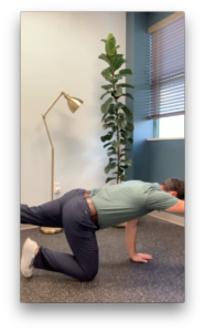 Position two of the bird dog exercise