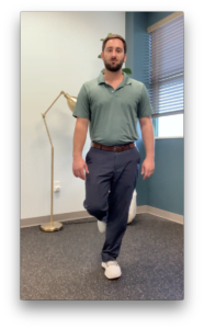 Calf raise: start standing flat footed on one leg